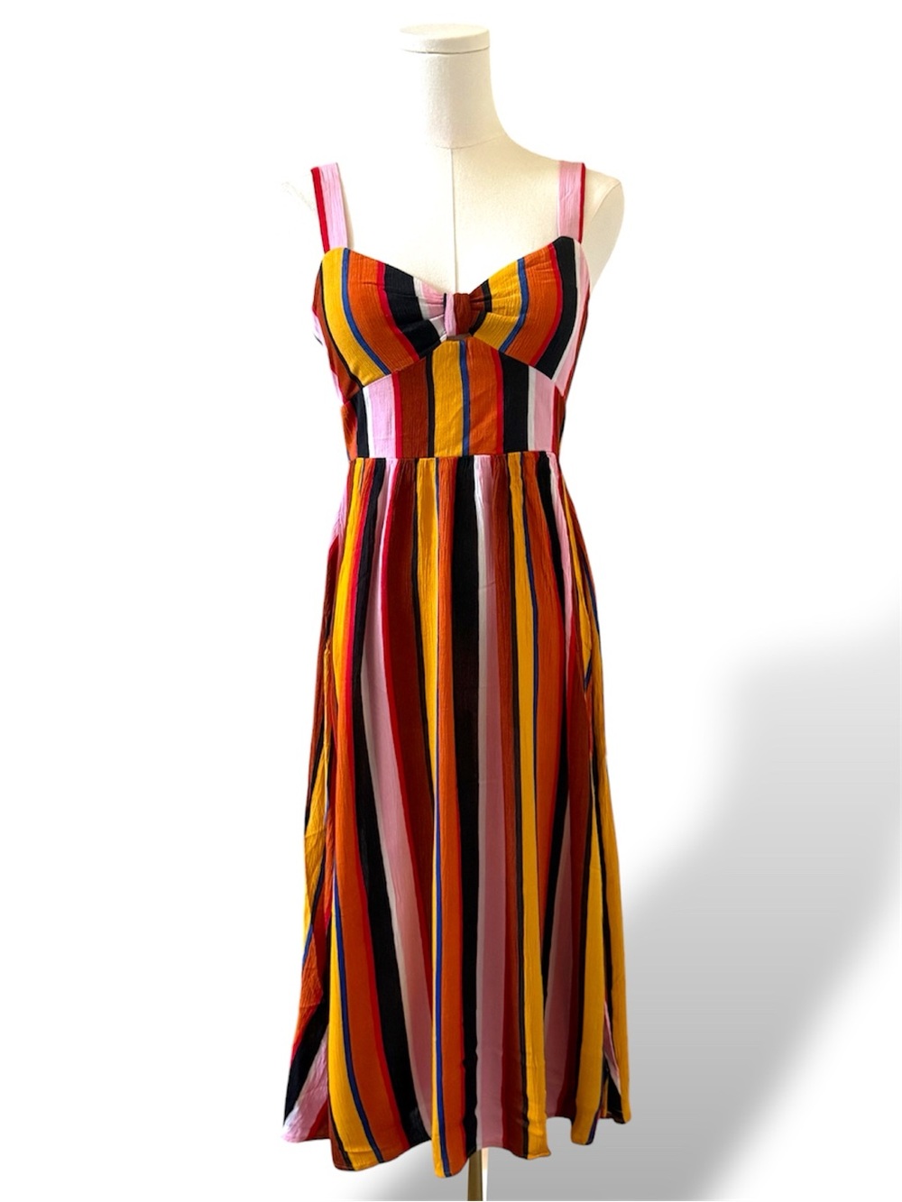 Forever 21 Multicolor Striped Midi Dress